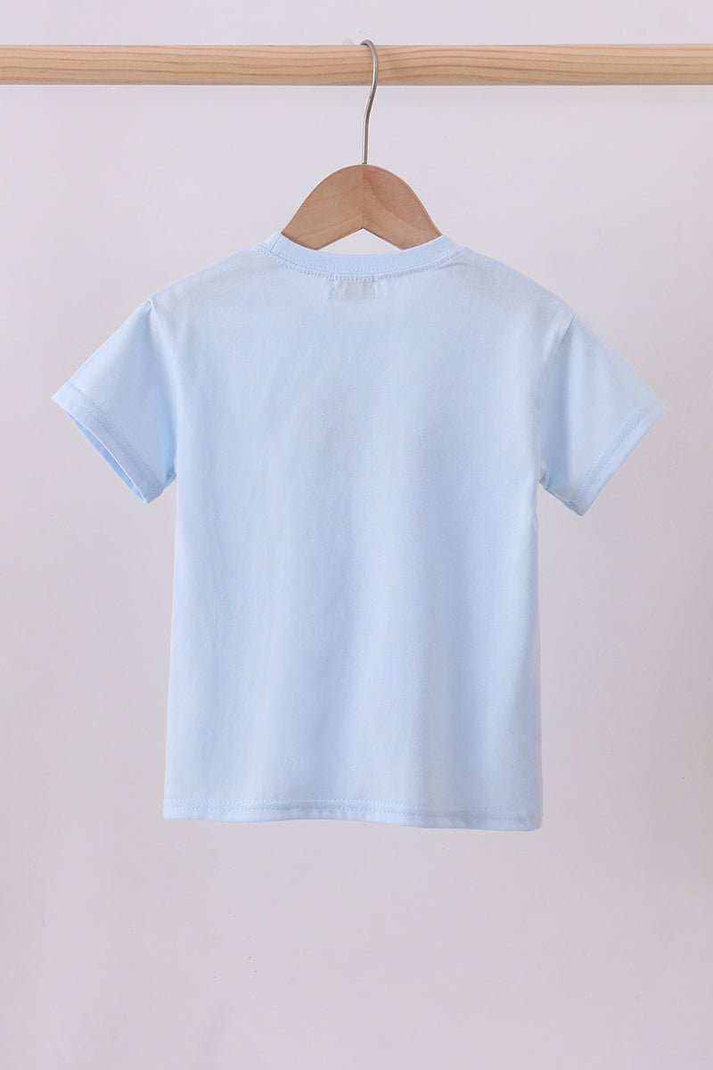 Blue baseball graphic top