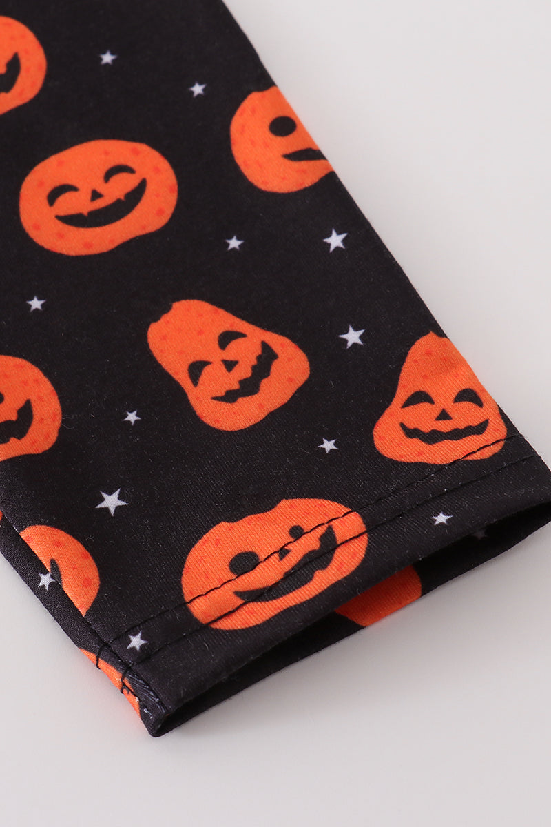 Premium Orange halloween pumpkin button down shirt