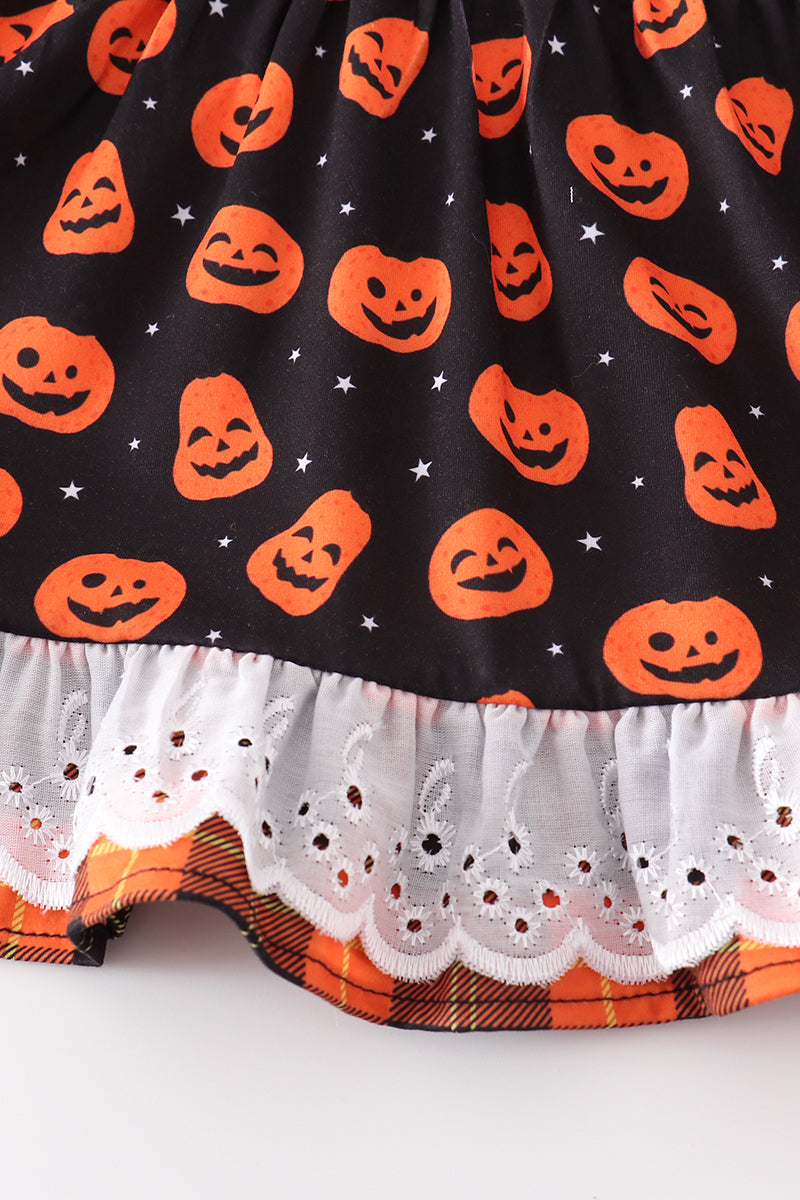 Premium Orange halloween pumpkin girl set