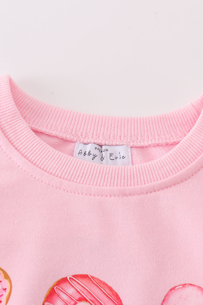 Premium pink valentine heart girl sweatshirt