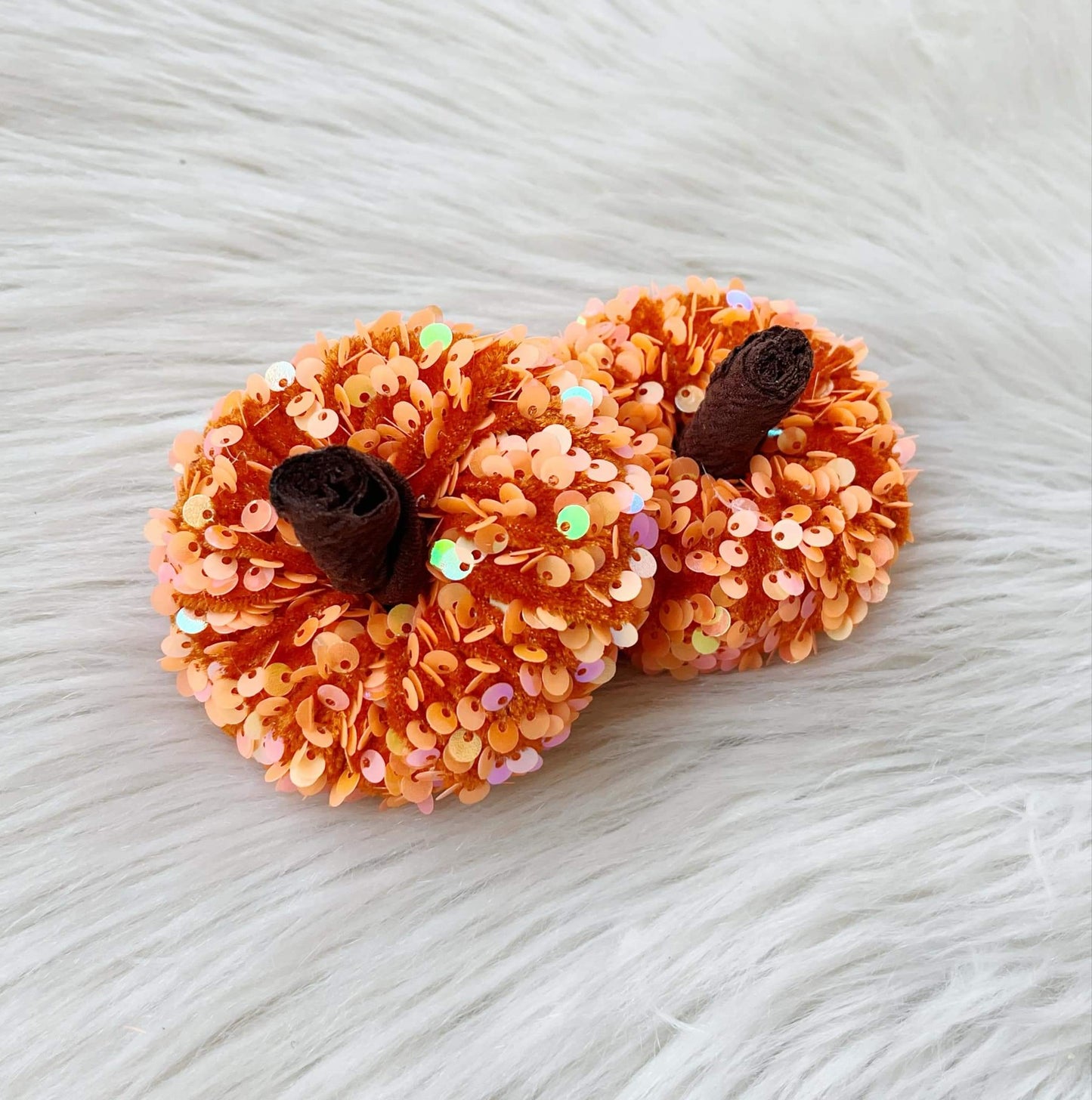 Sequin Pumpkin Bow