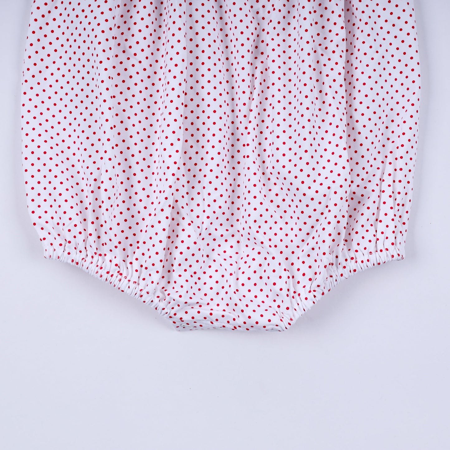 Red gingerbread hand smocked bubble