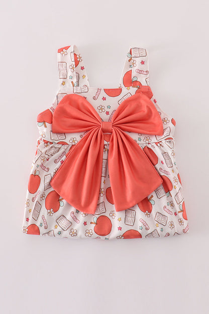 Apple bow strap dress