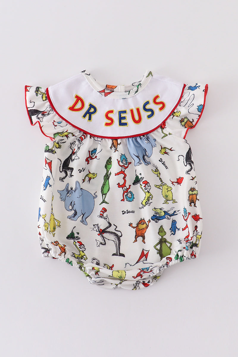 Dr.Seuss embroidery girl bubble