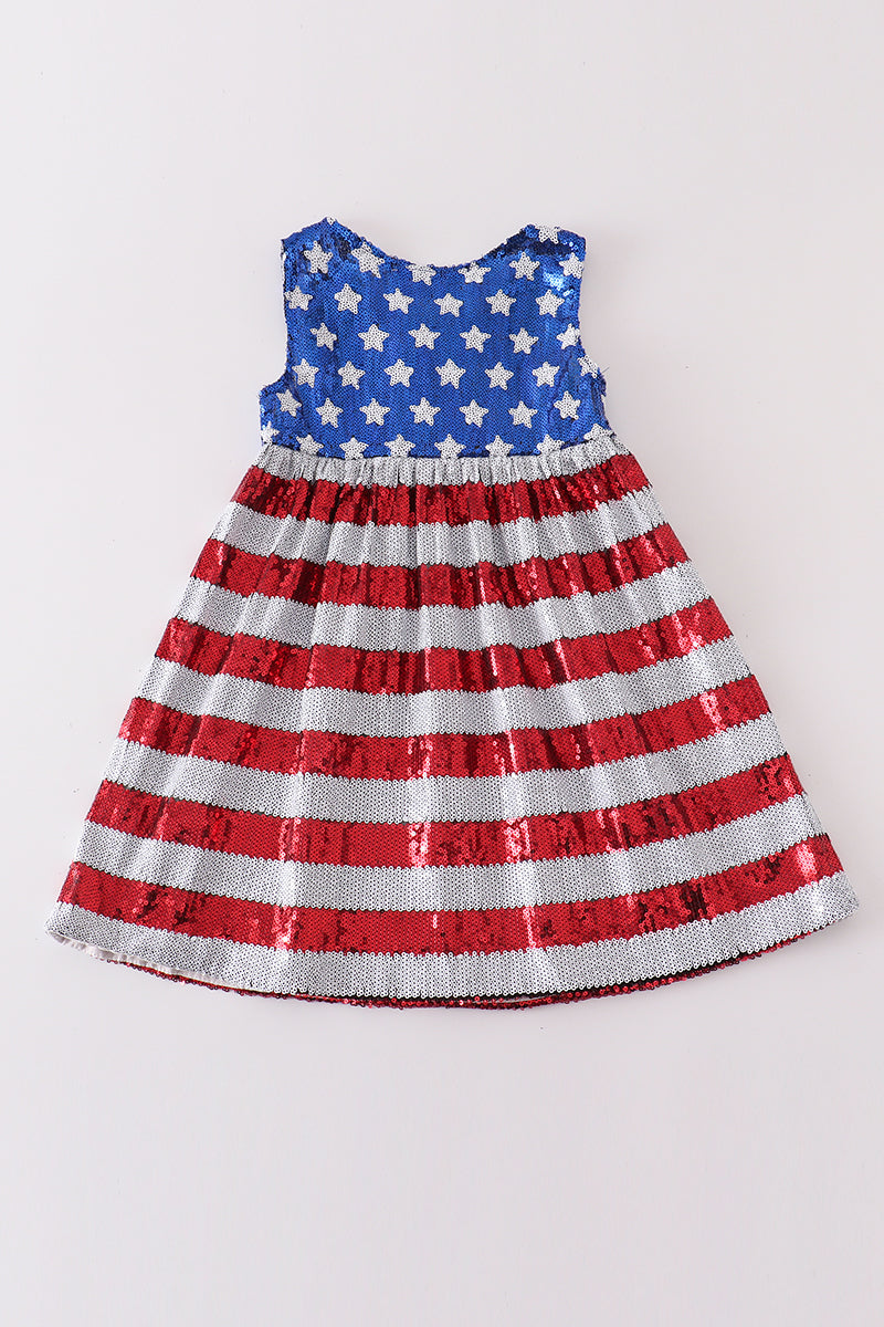 Patriotic sequin girl dress