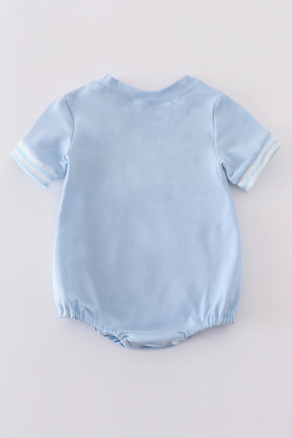 Blue character french knot bubble