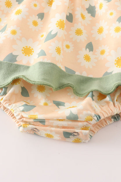 Yellow floral lace bubble