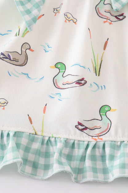 Sage duck girl bloomers set