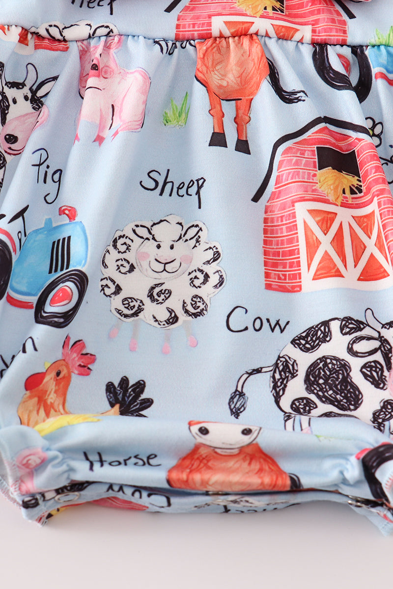 Farm animal strap girl bubble