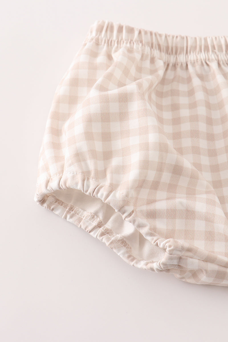 Beige farm baby boy set