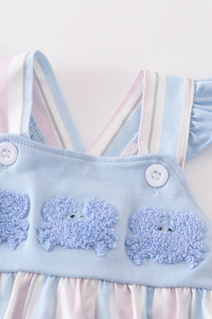 Crab french knot stripe girl bubble