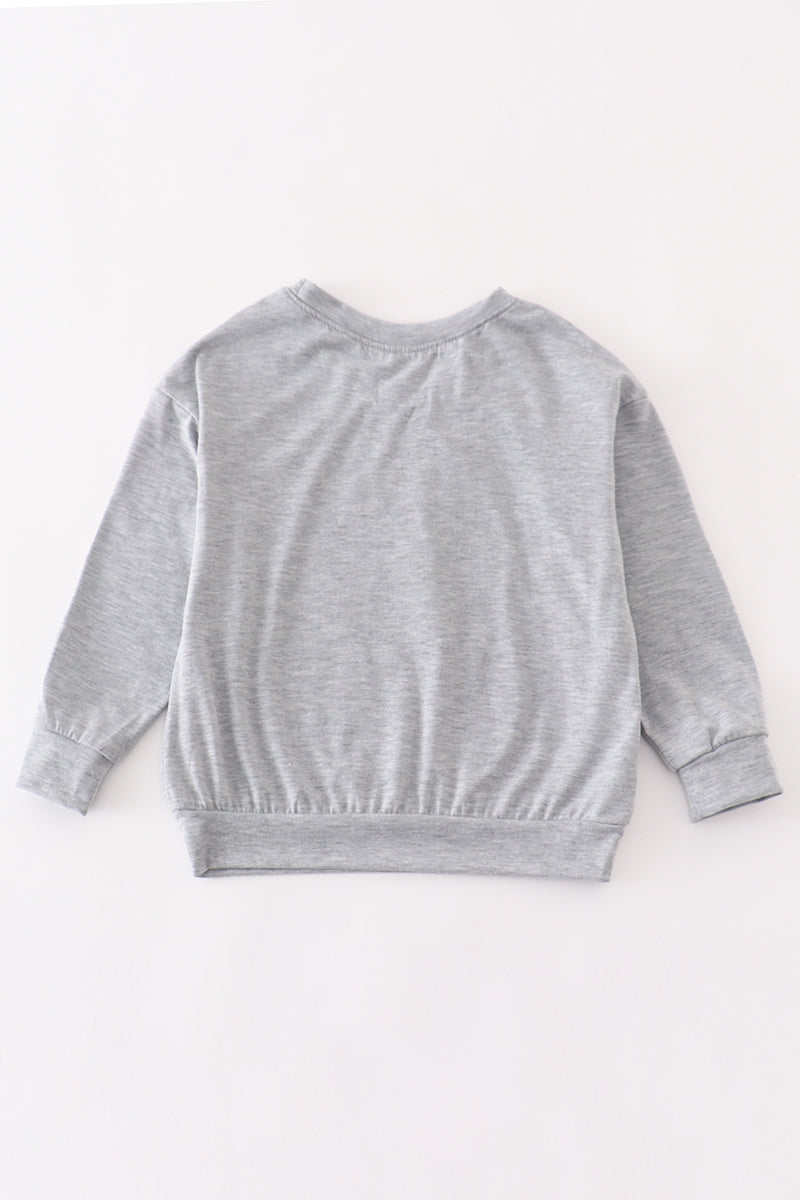 Grey the boo crew mom&me top