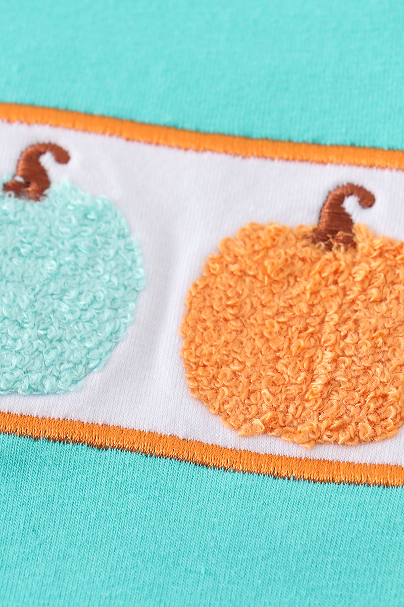 Pumpkin french knot boy set