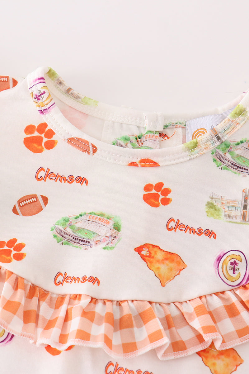 Clemson football baby girl set