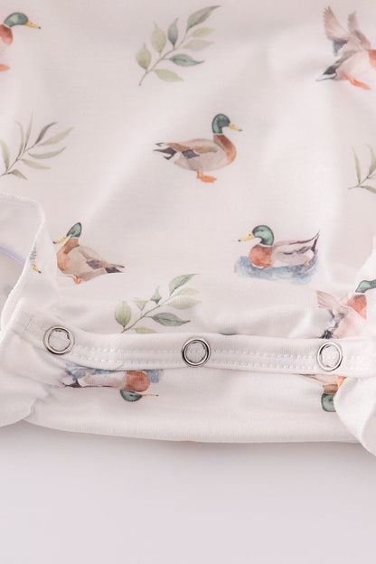 Green duck print bubble