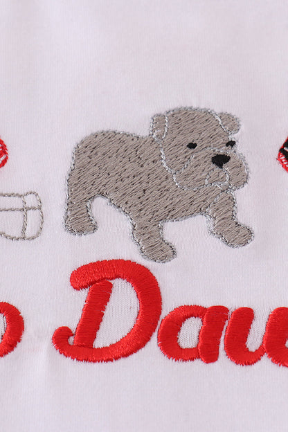White Georgia go dawgs embroidery bloomer set