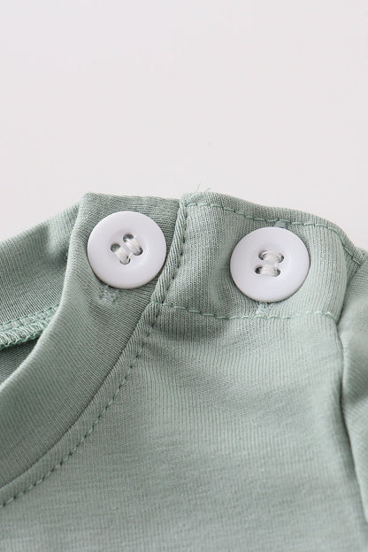 Green smile gingham bloomer set
