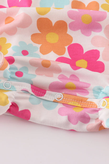 Hot pink floral print bubble