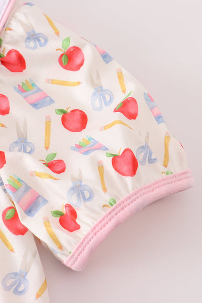 Apple pencil print dress