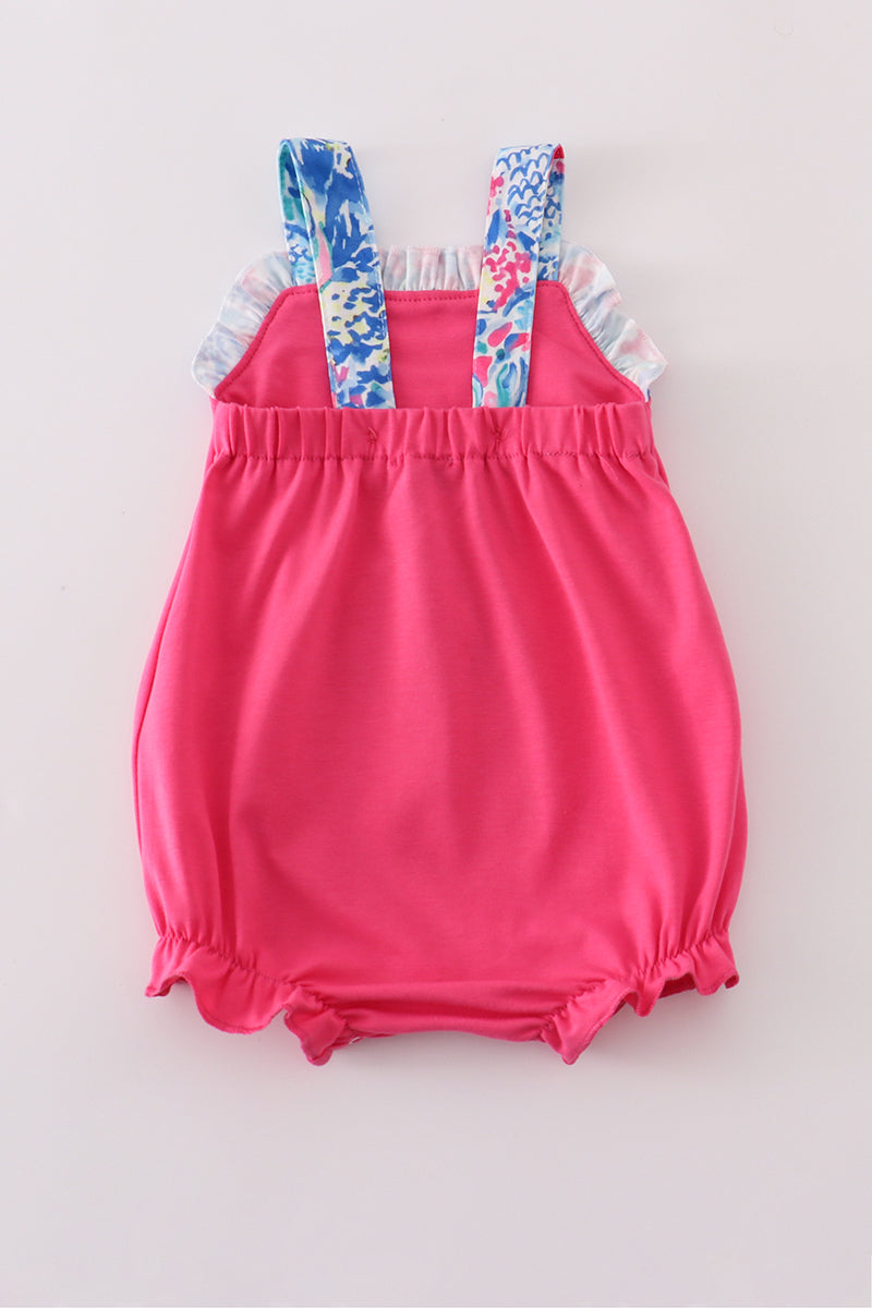 Tropical Lobster Splash applique bubble