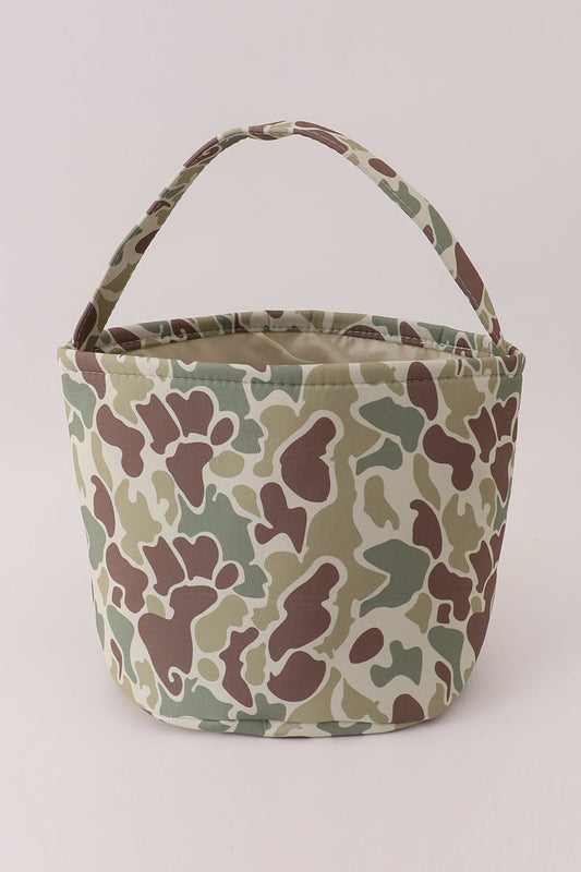 Green camouflage basket