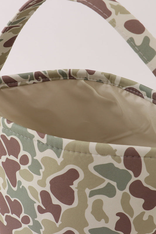 Green camouflage basket