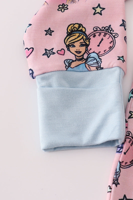 Pink princess bamboo pajamas romper
