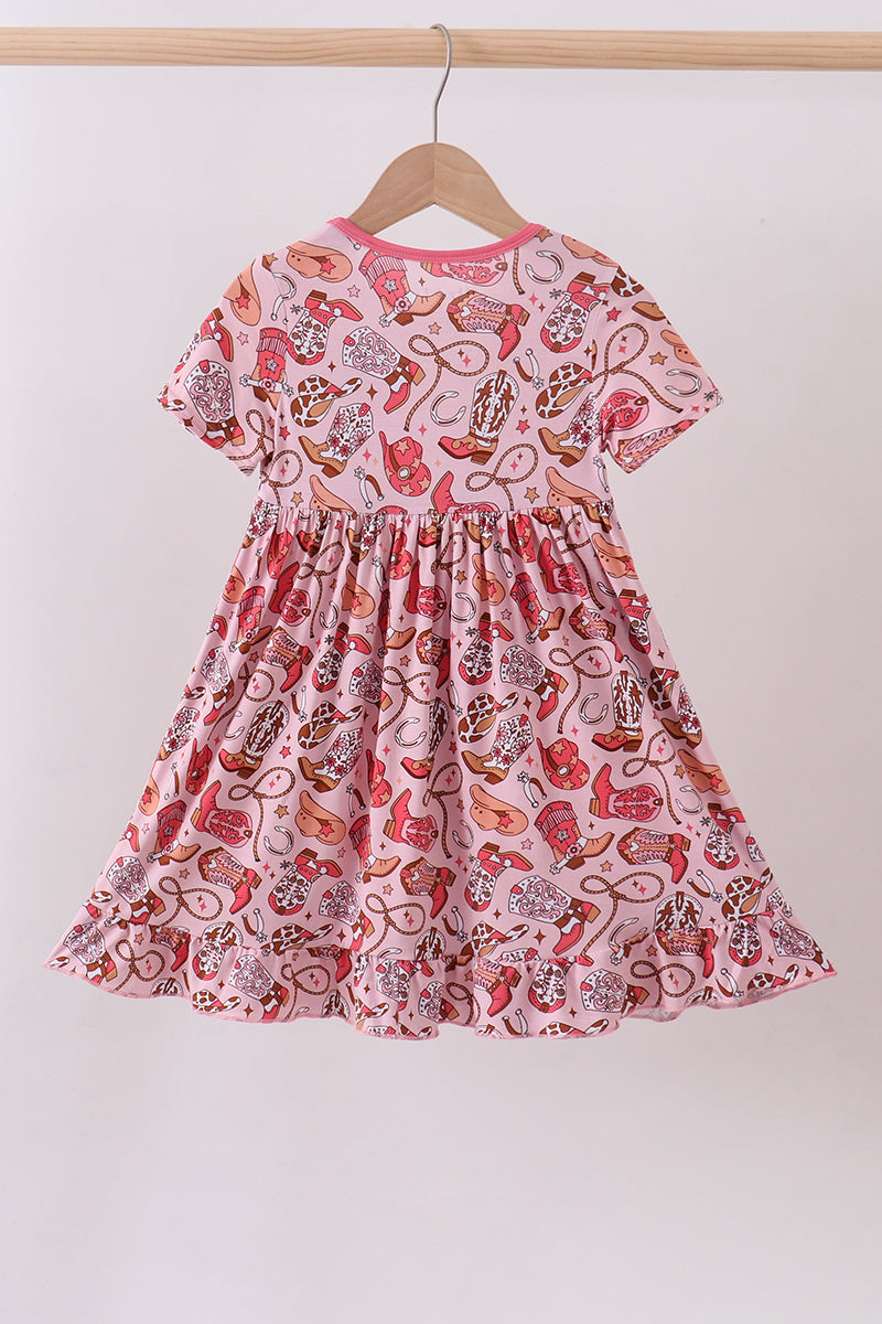 Pink cowgirl bamboo dress