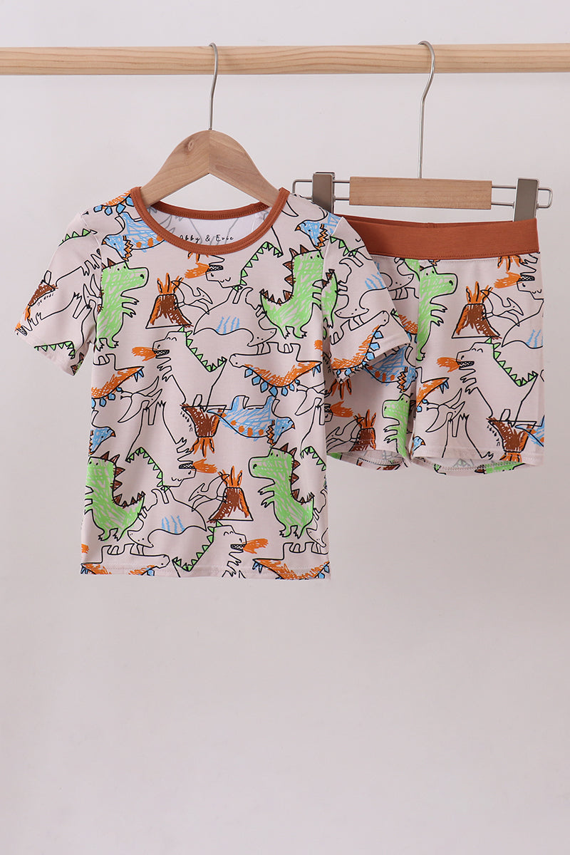 Dinosaur bamboo pajama set