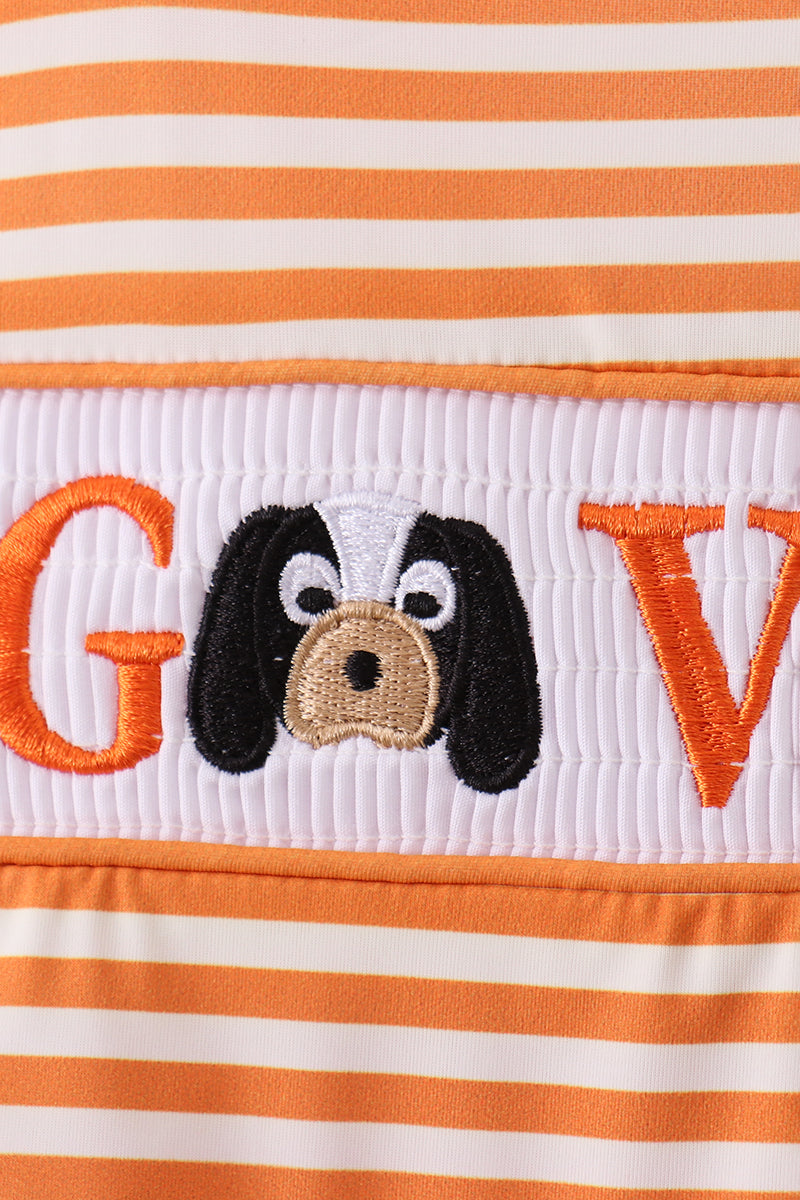 Tennessee Go vols smocked stripe swimsuit