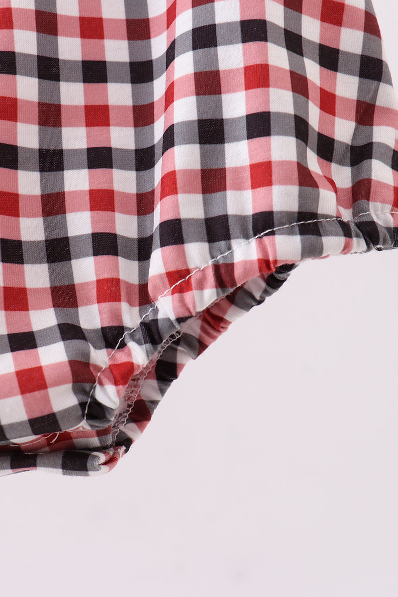 Georgia go dawgs embroidery plaid bubble