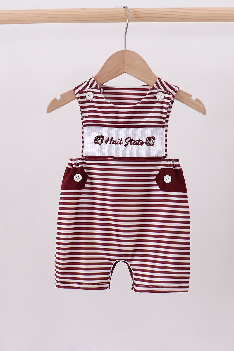 Mississippi Hail State smocked stripe jonjon