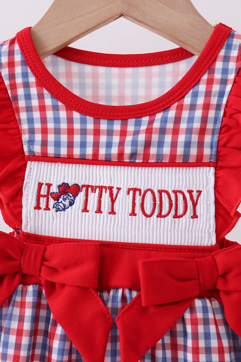 Ole Miss HOTTY TODDY smocked ruffle bubble