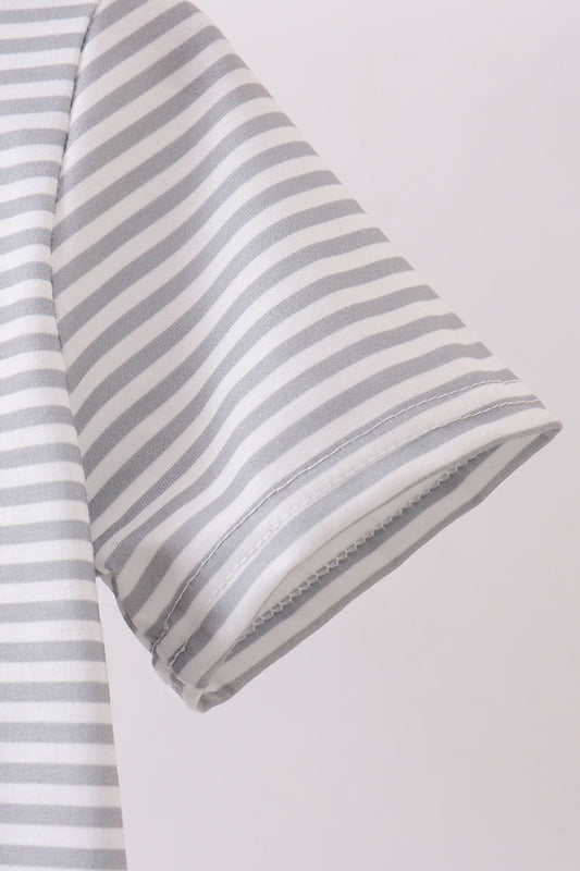 Maroon Alabama embroidery stripe button down shirt