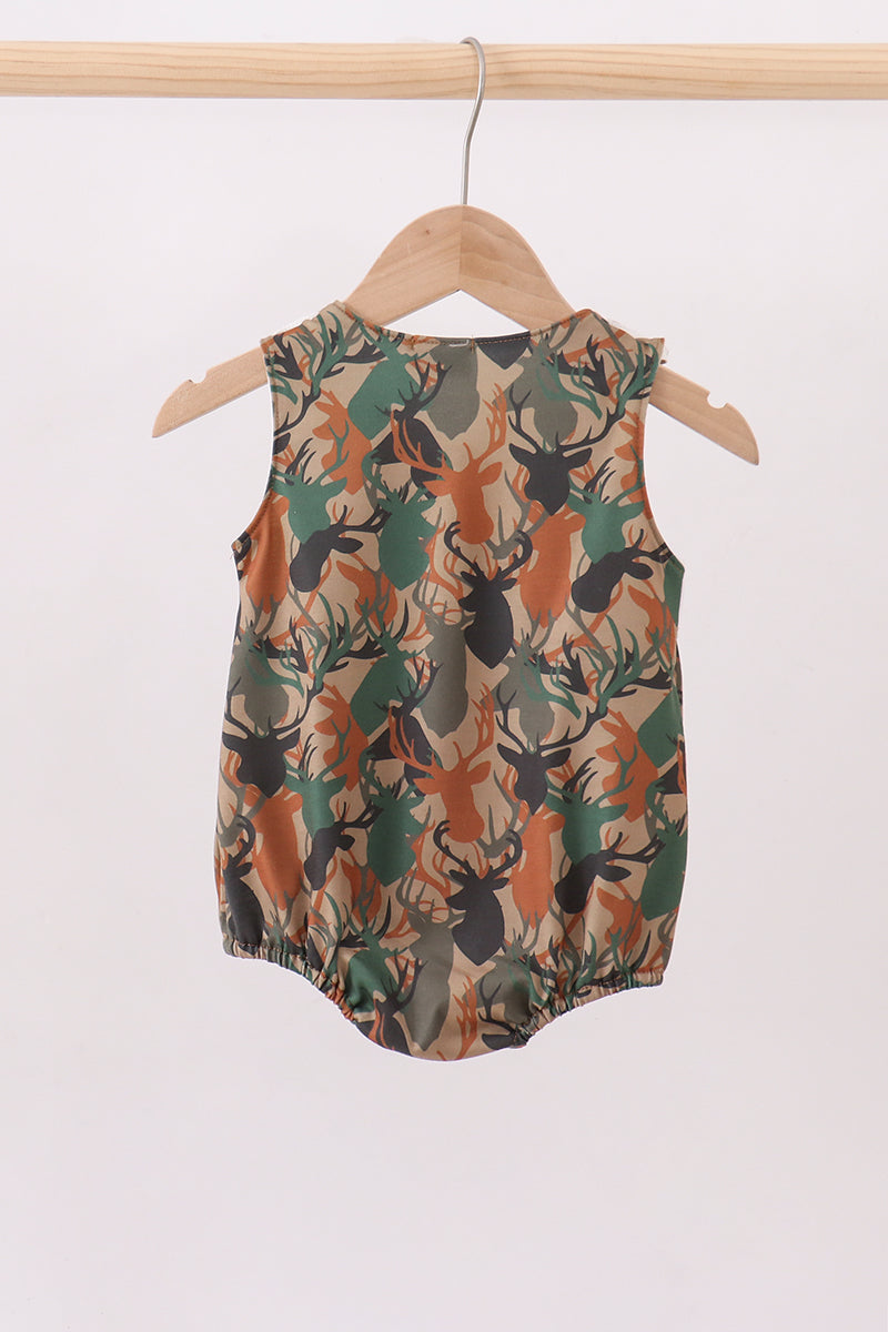 Camouflage deer antler embroidery bubble