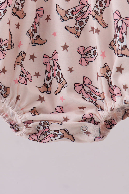 Western cowboy boots smocked bubble