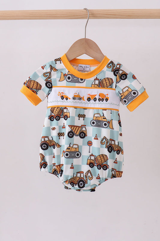 Construction vehicle embroidery bubble