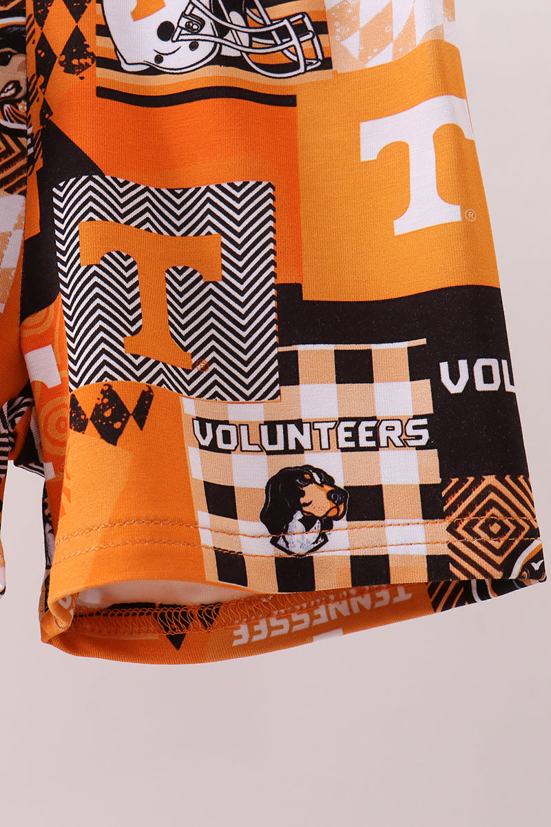Orange Tennessee VOLS bamboo pajama set