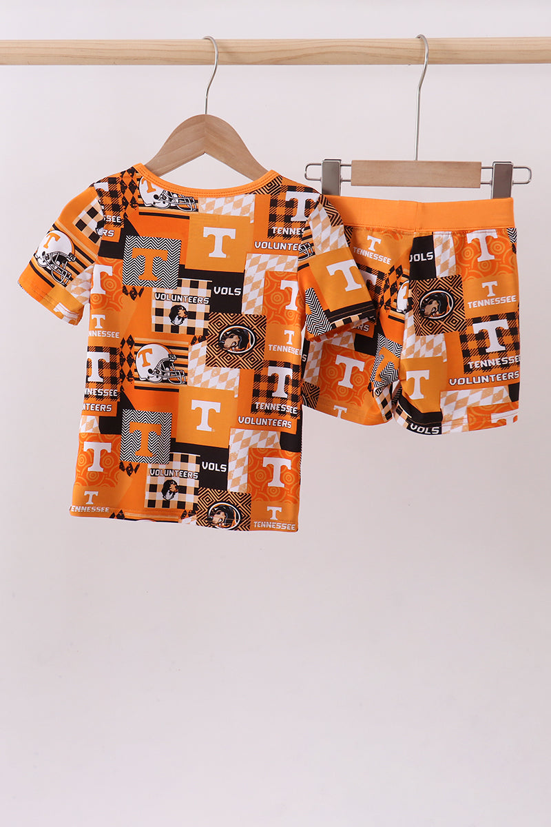 Orange Tennessee VOLS bamboo pajama set