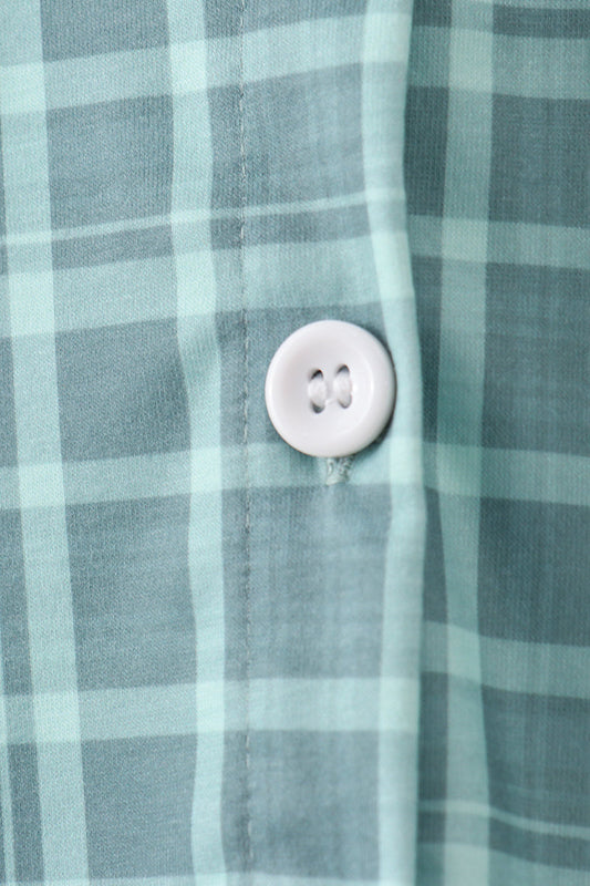 Duck embroidery button down plaid shirt