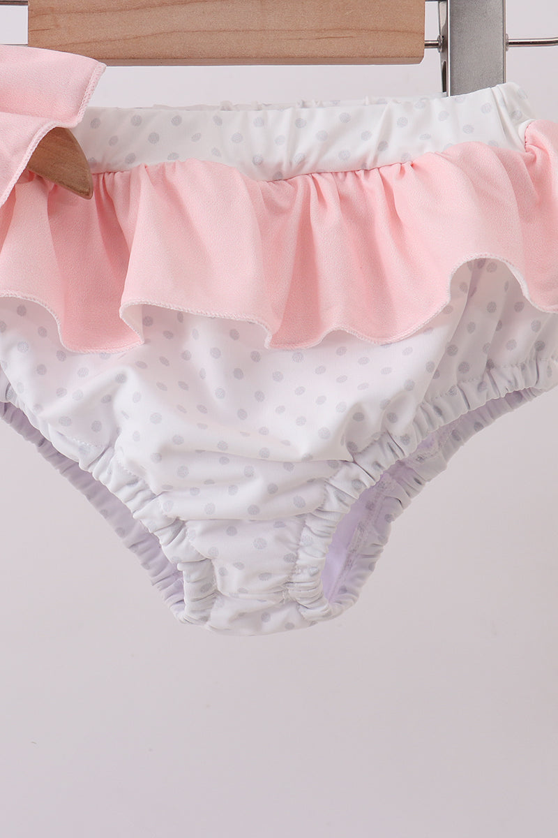 Character applique  ruffle 2pc swimsuit