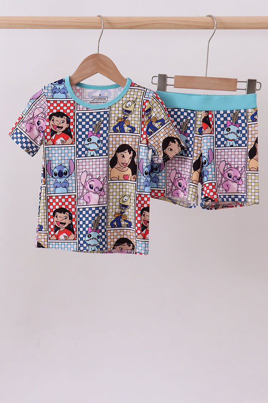 Character print bamboo pajama set