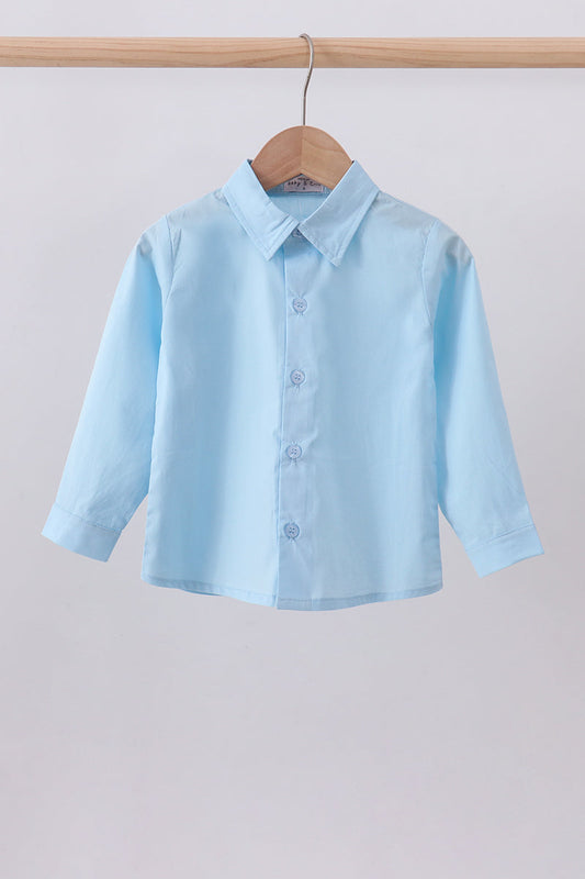 Blue button down shirt