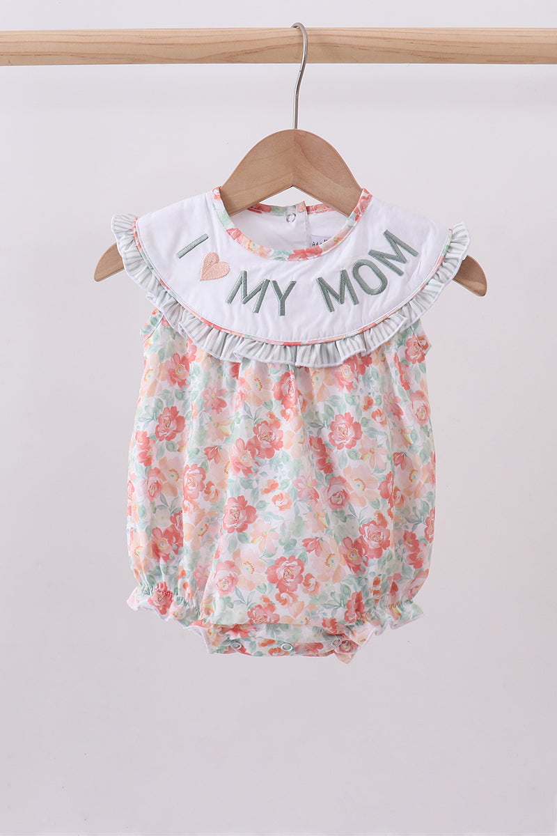 Floral Iove my mom ruffle bubble