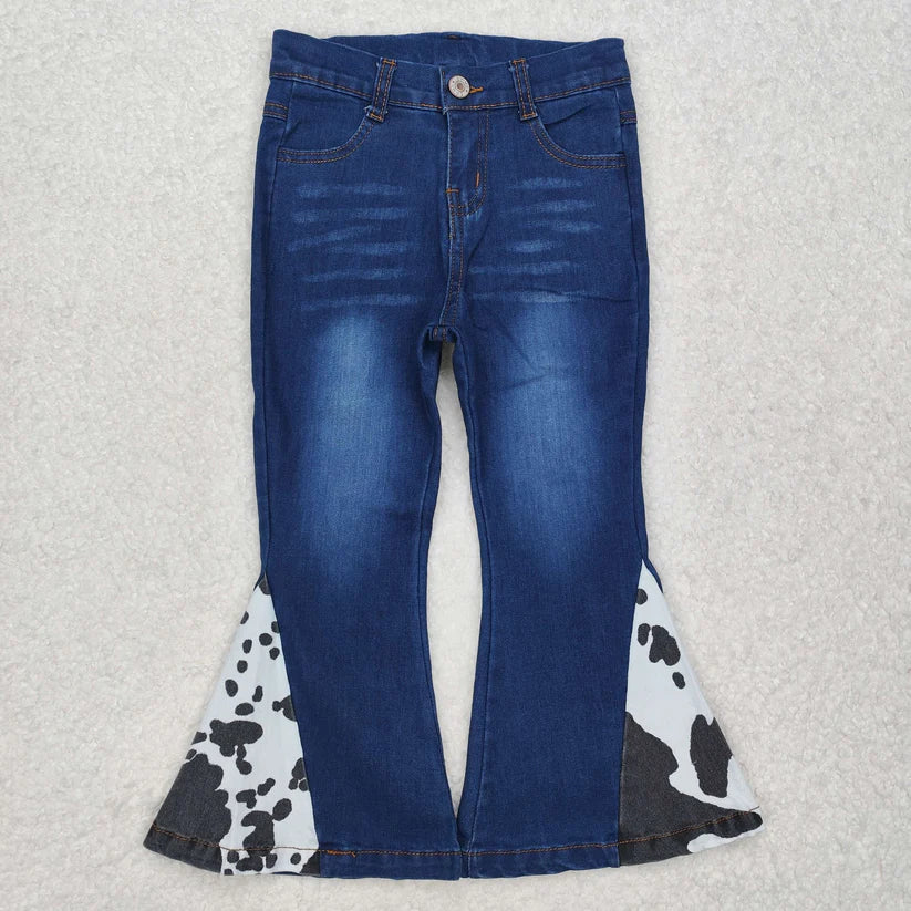 Denim Cow Bell Bottoms