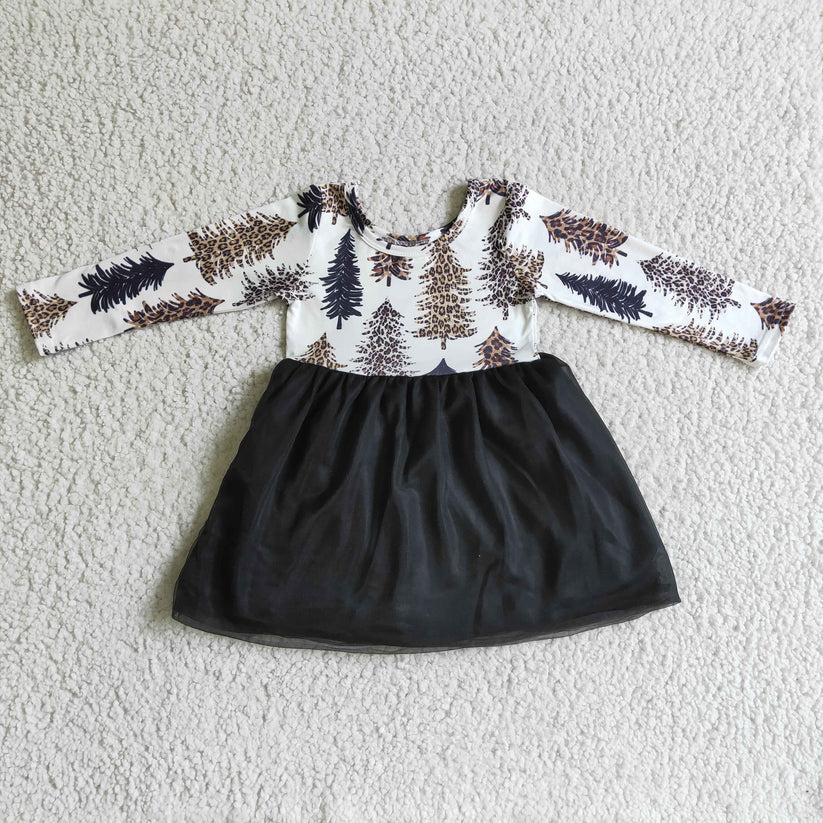 Leopard Tree Mesh Dress