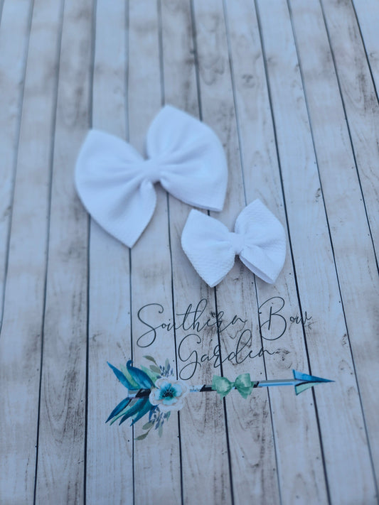 Solid White Bow